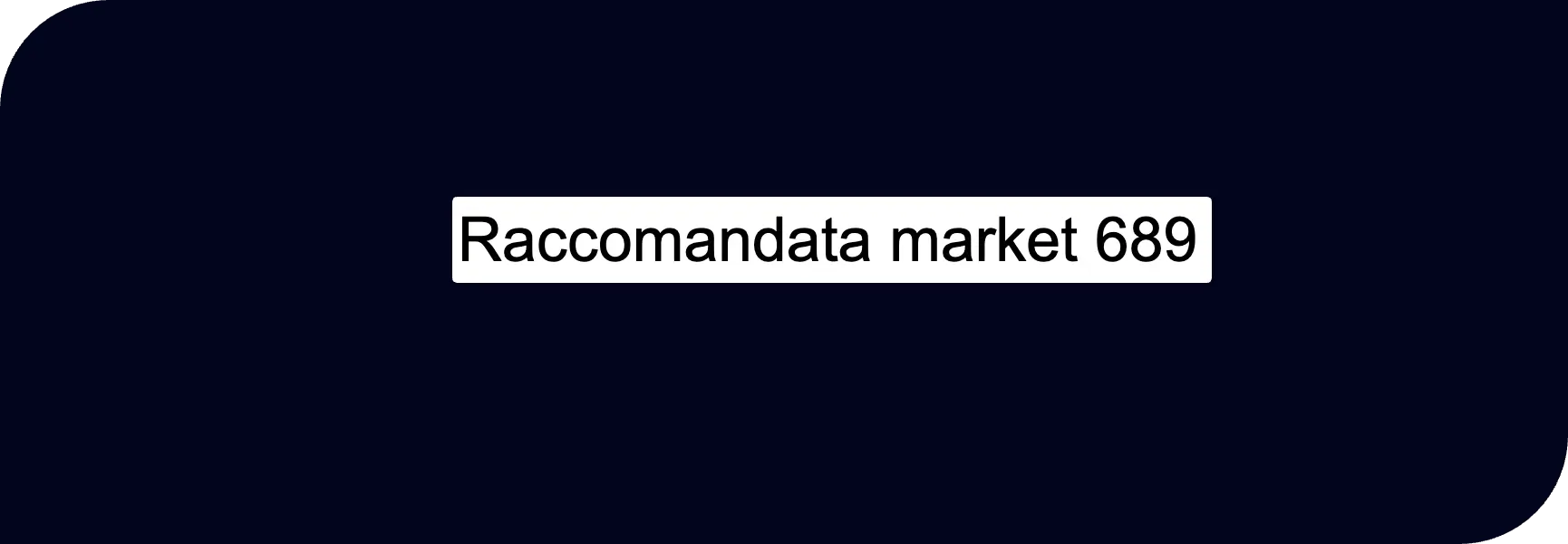 Raccomandata market 689