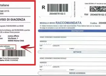 Esempio di avviso di giacenza inviato quando il postino non è riuscito a localizzare il destinatario di una raccomandata market. Immagine via Arauze.com